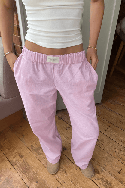 Women's Trousers with Elastic Waistband and Side Pockets