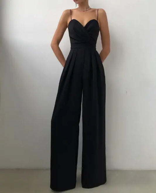 Women’s Jumpsuit with Sweetheart Neckline