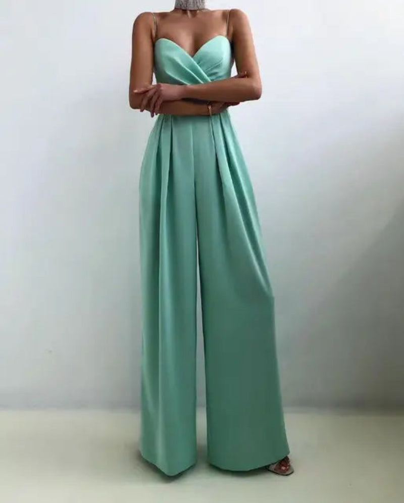 Women’s Jumpsuit with Sweetheart Neckline