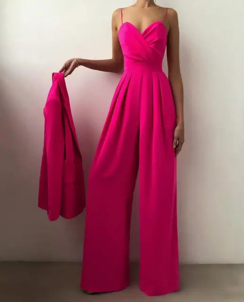 Women’s Jumpsuit with Sweetheart Neckline