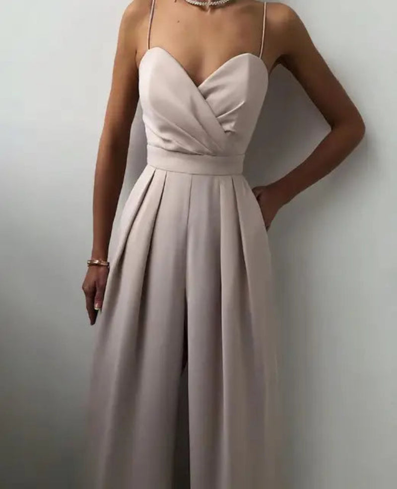 Women’s Jumpsuit with Sweetheart Neckline