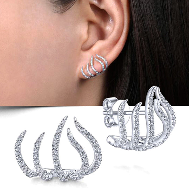 Women’s Stud Earrings with Geometric Design 0