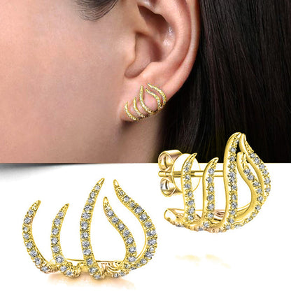 Women’s Stud Earrings with Geometric Design 1