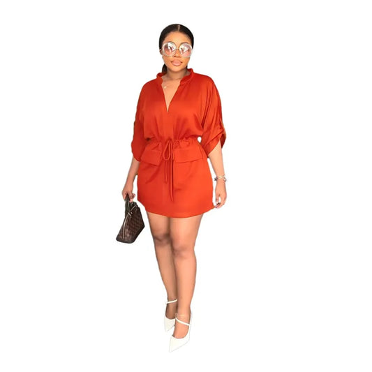 Women's Summer Dress with Cord and Ruffles | Ideal for Summer