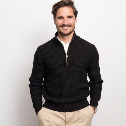 Anthony - Men's Polo Sweater - Classic - Classic Revival - Ideal for Winter