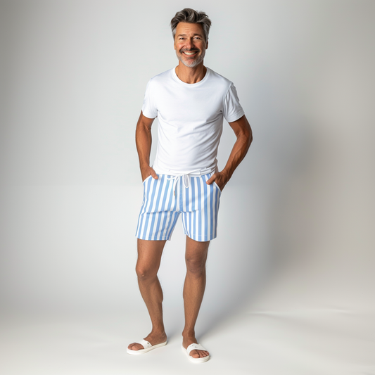 Barry - Men Striped Shorts - Casual - Modern Style - Ideal for Summer