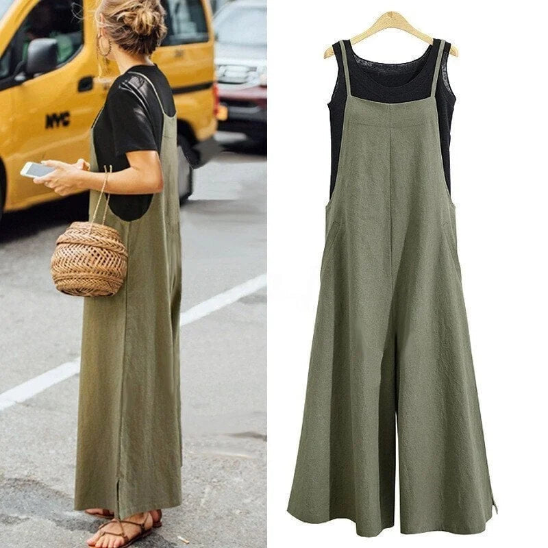 Women's Casual Sleeveless Jumpsuit with Pockets | Ideal for Summer