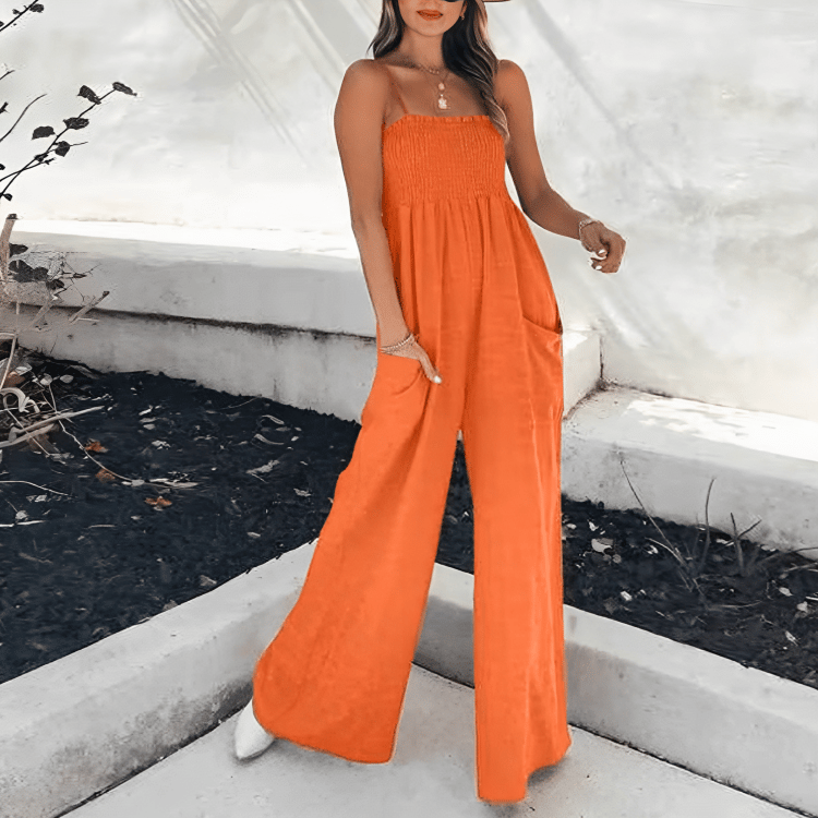 Women's Loose Wideleg Sleeveless Jumpsuit with Pockets | Ideal for Summer