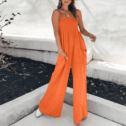 Women's Loose Wideleg Sleeveless Jumpsuit with Pockets | Ideal for Summer