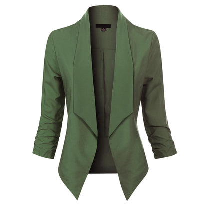 Women's Thin Blazer with Open Front