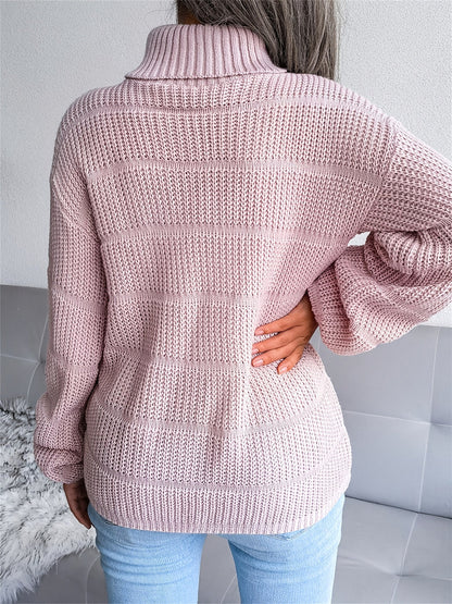 Women's Comfortable Stretchy Long Sleeve Turtleneck Jumper | Ideal for winter