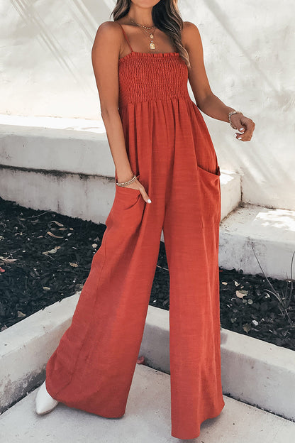 Women's Casual Sleeveless Summer Jumpsuit with Pockets | Ideal for Summer