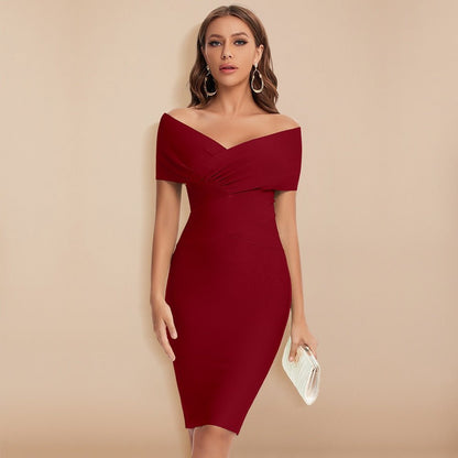 Women's Bandage Dress with V-Neckline