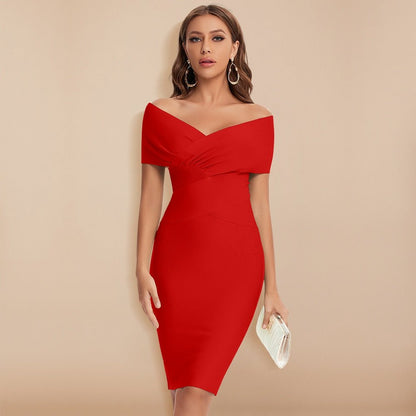 Women's Bandage Dress with V-Neckline