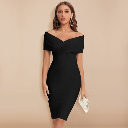 Women's Bandage Dress with V-Neckline