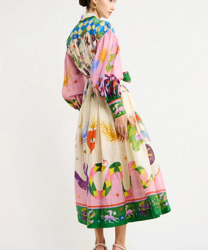 Women's Elegant Italian Maxi Dress with Flattering Silhouette
