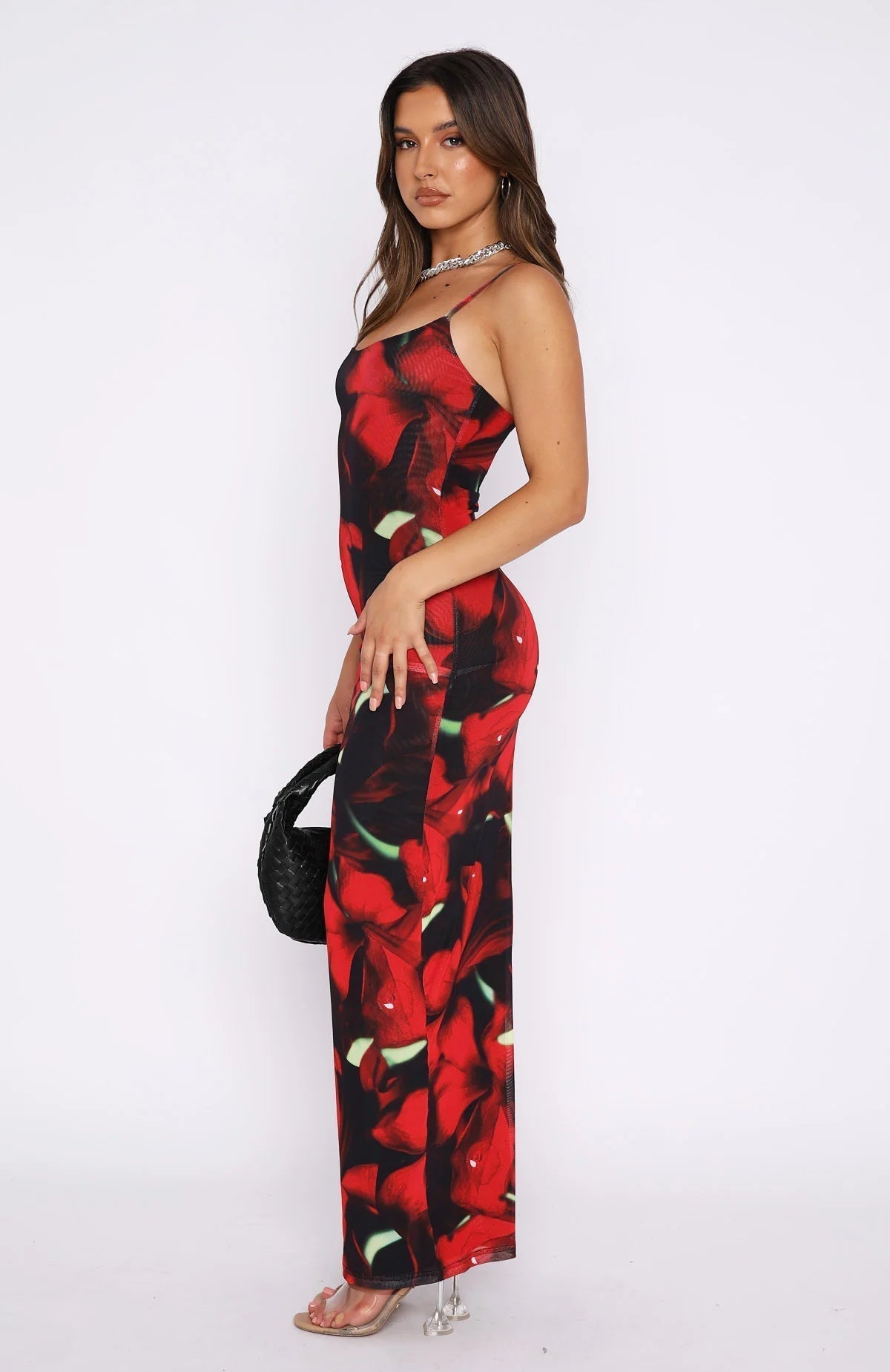 Women's Elegant Lightweight Maxi Dress with Floral Print