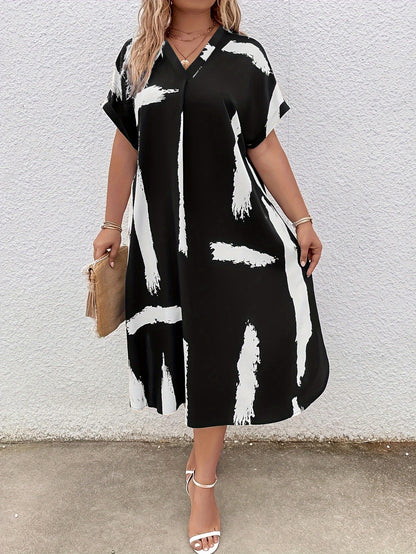 Variant image for Women's Elegant Plus Size Dress with Flattering Silhouette-8
