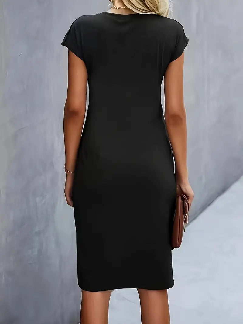 Women's Classic High-Quality Dress with Scoop Neck