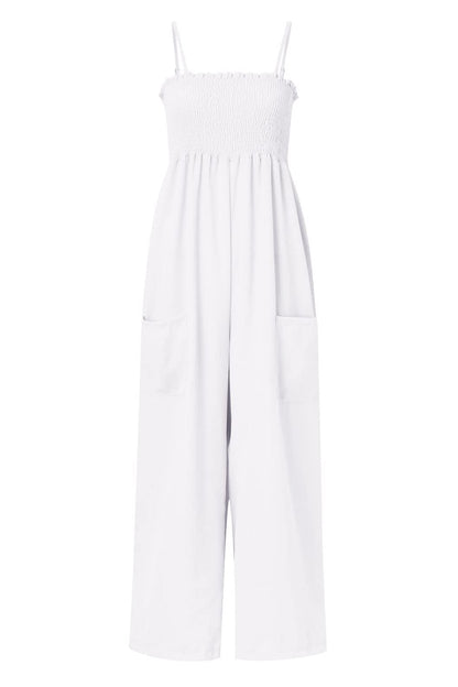Women's Casual Sleeveless Summer Jumpsuit with Pockets | Ideal for Summer