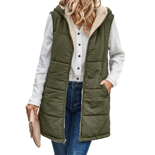 Thea - Hooded Vest - Chic - Premium Material - Ideal for Winter