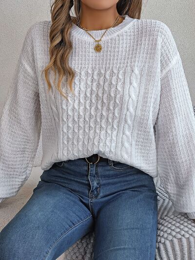 Women's Stylish Jumper with Voluminous Braids | Ideal for Winter