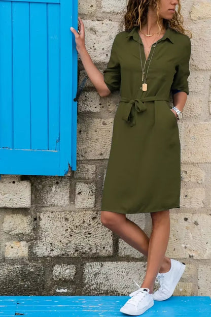 Women's Shirt Dress with Belt