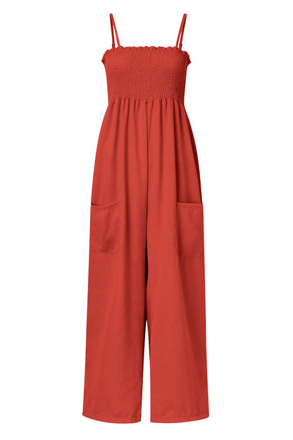 Women's Casual Sleeveless Summer Jumpsuit with Pockets | Ideal for Summer