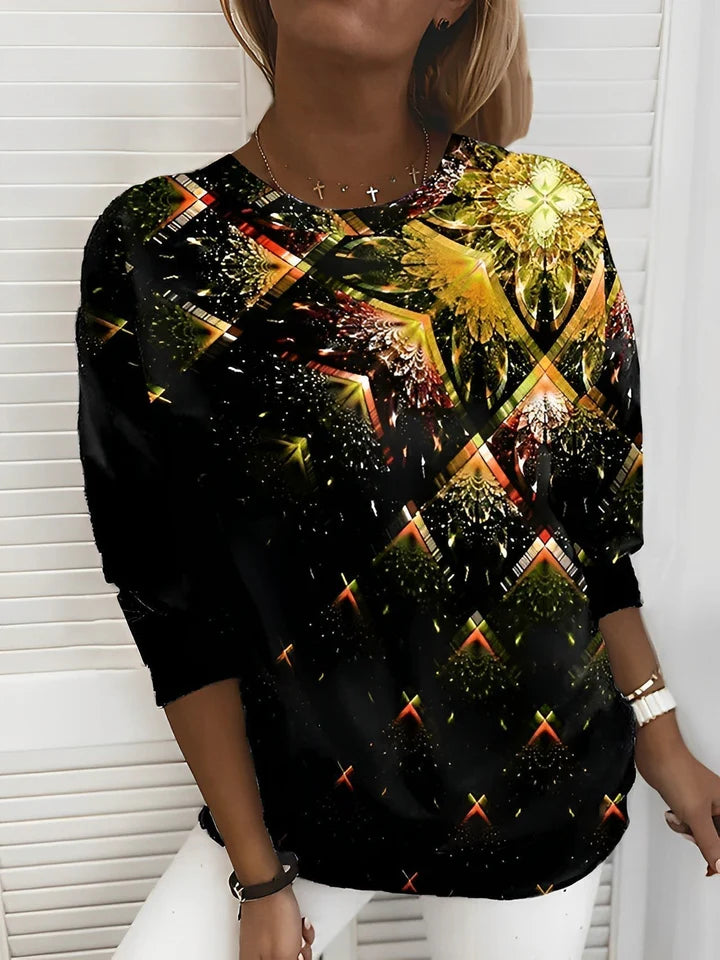 Women's Fashionable Sweatshirt with Bold Print Design | Ideal for Autumn/Winter