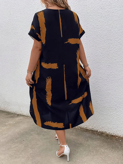 Women's Elegant Plus Size Dress with Flattering Silhouette
