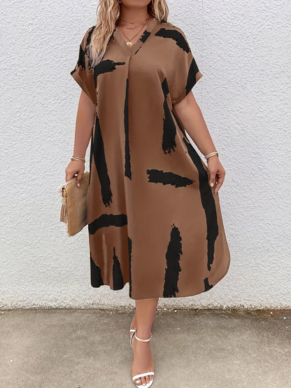 Variant image for Women's Elegant Plus Size Dress with Flattering Silhouette-14