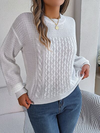 Women's Stylish Jumper with Voluminous Braids | Ideal for Winter