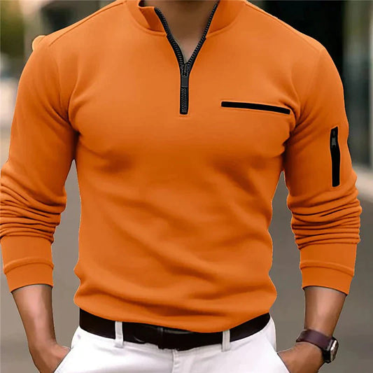 Men's Quarter Zip Jumper with Pockets | Ideal for Winter