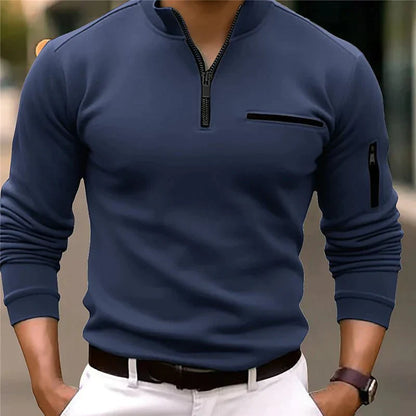 Men's Quarter Zip Jumper with Pockets | Ideal for Winter