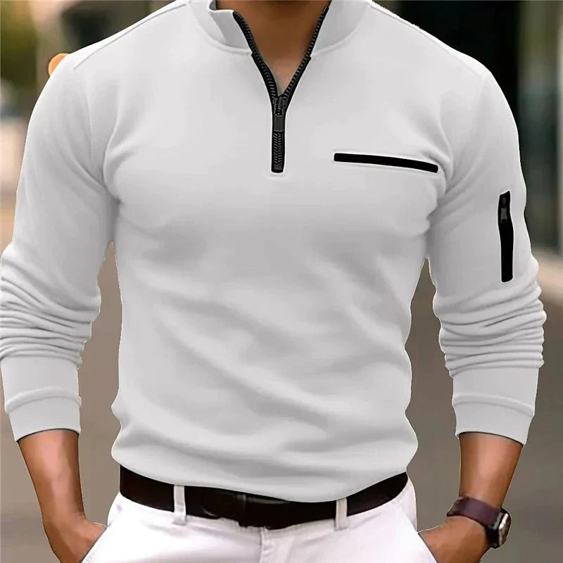 Men's Quarter Zip Jumper with Pockets | Ideal for Winter