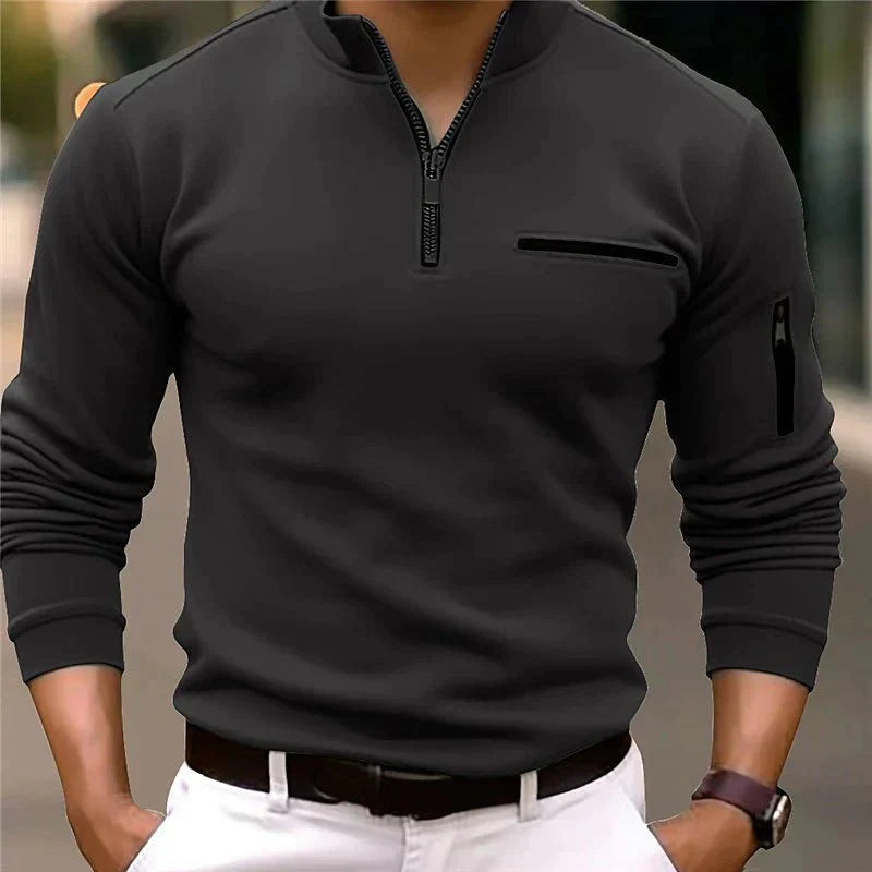 Men's Quarter Zip Jumper with Pockets | Ideal for Winter