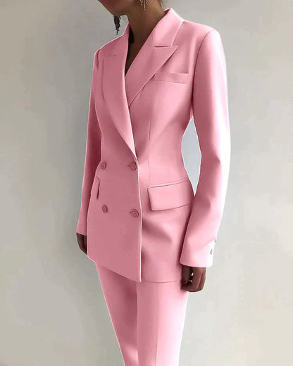 Women's Elegant Office Blazer and Pants Co ords Set | Ideal for Spring/Summer