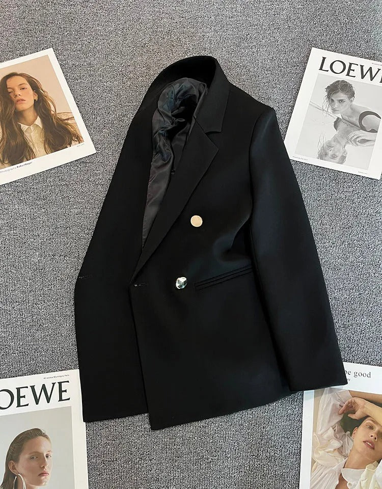 Women's Comfortable Loose Fit Blazer with Buttons | Perfect for Casual Days