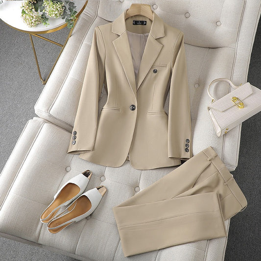 Women's Stylish Classic Single-Breasted Button Closure Blazer Set | Perfect for Everyday Wear