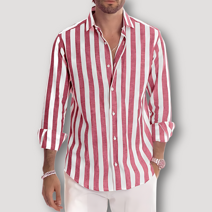 Alfred - Vertical Stripe Long Sleeve - Casual - Formal Style - Everyday Wear