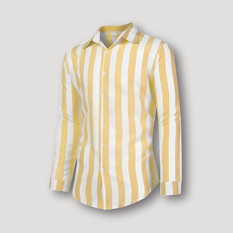 Alfred - Vertical Stripe Long Sleeve - Casual - Formal Style - Everyday Wear