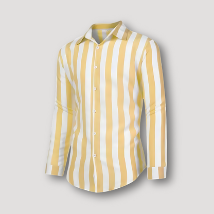 Alfred - Vertical Stripe Long Sleeve - Casual - Formal Style - Everyday Wear