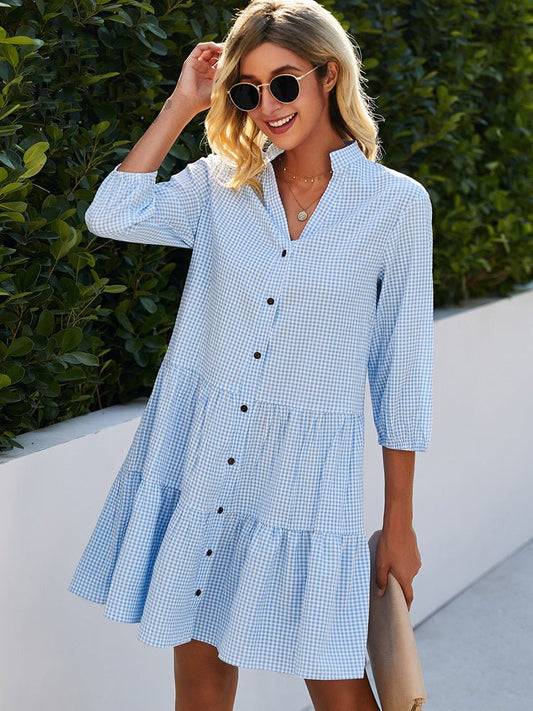 Women's Elegant Lightweight Summer Dress with Classic Patterns