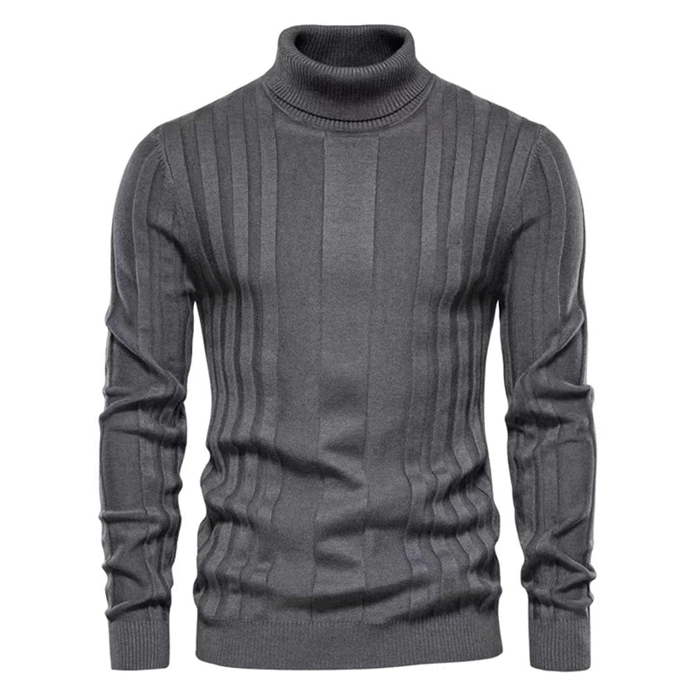 Men's Slim Fit Turtleneck Knit Jumper | Ideal for Winter