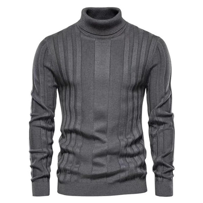 Men's Slim Fit Turtleneck Knit Jumper | Ideal for Winter