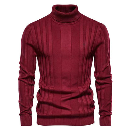 Men's Slim Fit Turtleneck Knit Jumper | Ideal for Winter