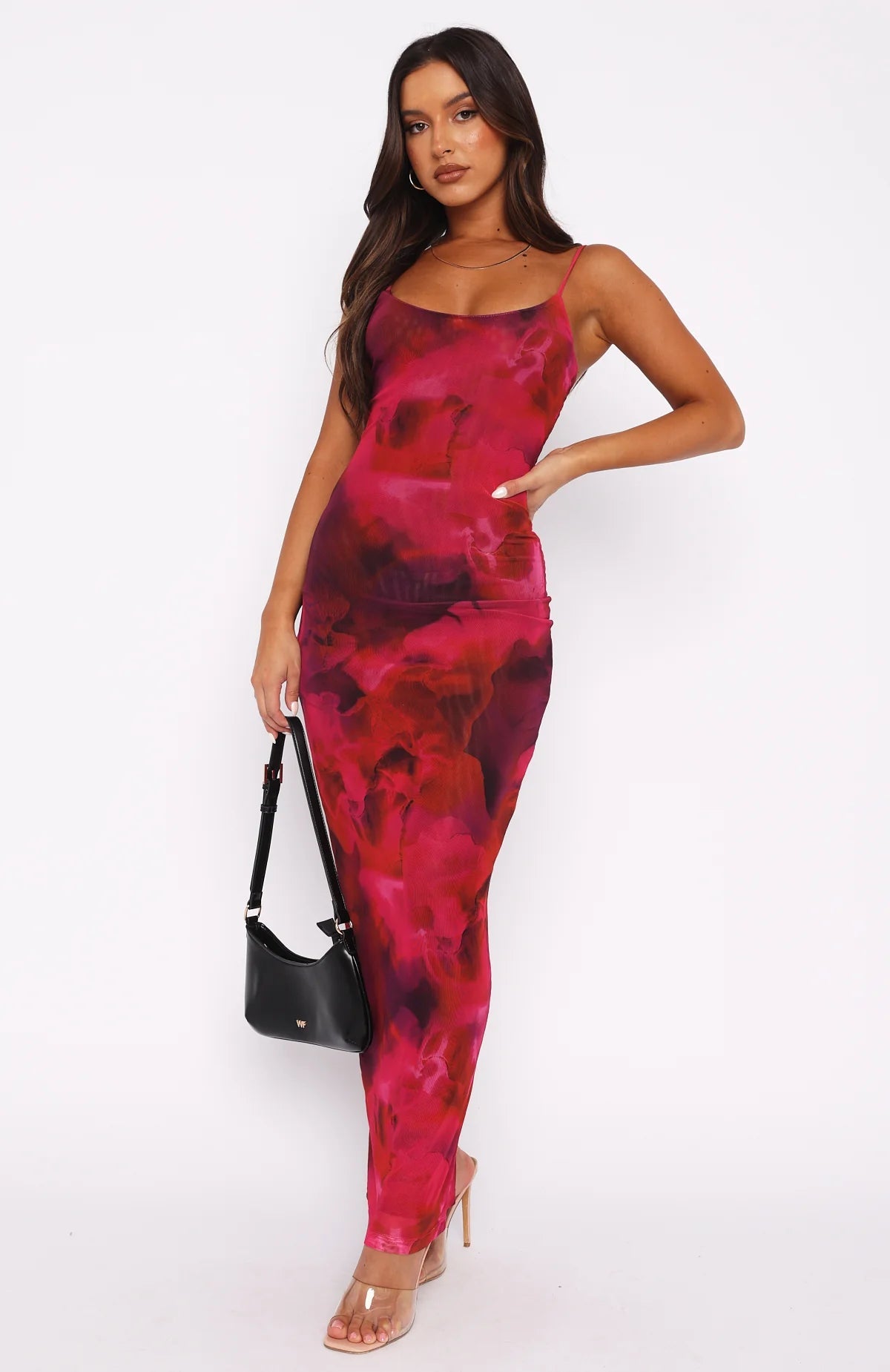 Women's Elegant Lightweight Maxi Dress with Floral Print