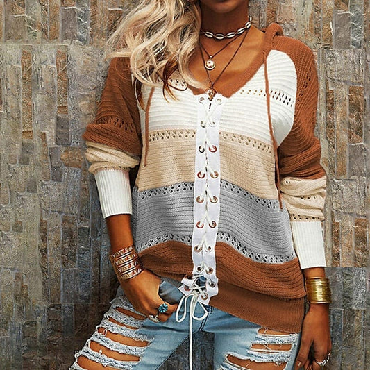 Edwina - Jumper for Women - Chic - Knitted - For Casual Wear