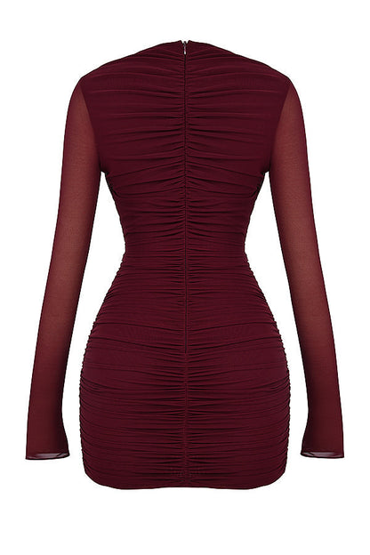 Women's Chic Body-Hugging Mini Dress with Cut-Out Design