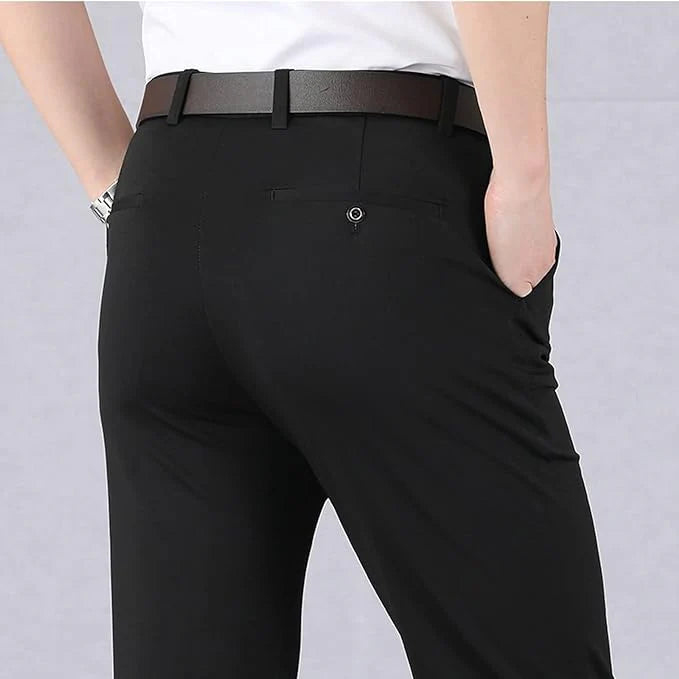 Men's Classic Regular Fit Stretch Smart Trousers | Smart Casual